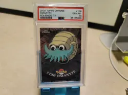 PSA 10 Omanyte #138 Topps Chrome Series 2 Base 2000 Pokemon Card WR - Image 1