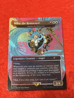 MTG Miku, The Renowned Borderless Foil Secret Lair X Hatsune Miku - Image 1