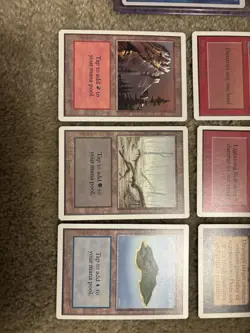 Mint Magic The Gathering Unlimited Lot 1993. Counter spell,lightning bolt, lands - Image 3
