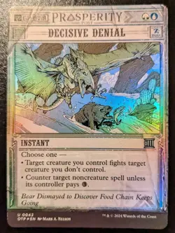 Decisive Denial 0042 OTP Foil Uncommon Outlaws Of Thunder Junction MTG - Image 1