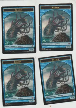Lot x4 cartes Jetons/token Kraken 067/067 Duel Decks MAGIC MTG EX-NM ENGLISH - Image 1