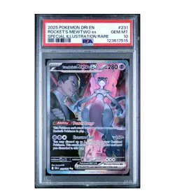 Pokemon 2025 Team Rockets Mewtwo EX 231/182 Sir Destined Rivals Gem Mint PSA 10 - Image 1