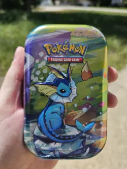 Prismatic Evolutions Mini Tin - Vaporeon Art - Sealed Brand NEW - Pokemon TCG - Image 1