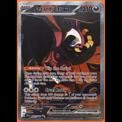TAG 9.0 MINT Fezandipiti ex 2024 Pokemon Pokemon Scarlet & Violet #092 - Image 3
