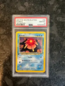 2001 Pokemon Neo Revelation #56 Staryu 1st Edition PSA 10 - Image 1