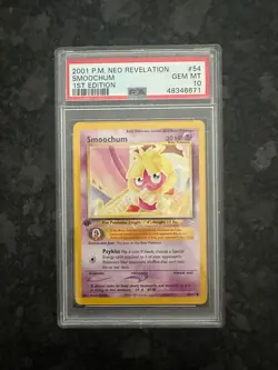 PSA 10 Pokemon 2001 Neo Revelation 1st Edition 54/64 Smoochum Gem Mint - Image 1
