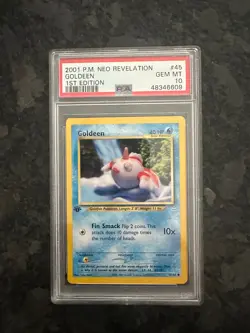 2001 Pokemon Neo Revelation 1st Edition #45 Goldeen PSA 10 - Image 1