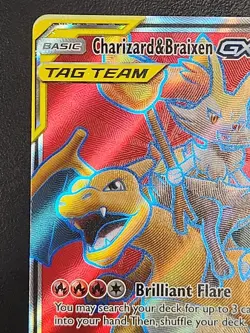 Pokemon TCG Charizard & Braixen GX 212/236 Tag Team Cosmic Eclipse Full Art LP - Image 2