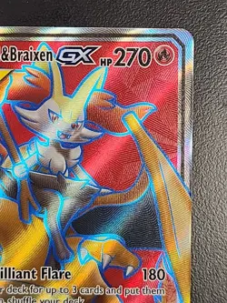 Pokemon TCG Charizard & Braixen GX 212/236 Tag Team Cosmic Eclipse Full Art LP - Image 3