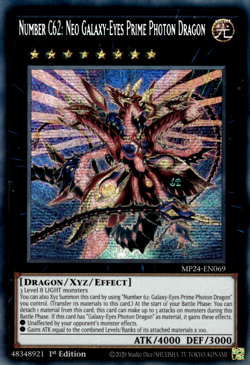 [Prismatic] YuGiOh Number C62: Neo Galaxy Eyes Prime Photon Dragon NM MP24-EN069 - Image 1