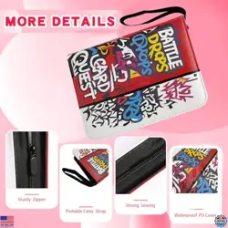 Vibrant Graffiti 400-Card Binder - 4-Pocket Trading Card Holder with Zipper & - Image 2