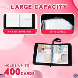 Vibrant Graffiti 400-Card Binder - 4-Pocket Trading Card Holder with Zipper & - Image 4