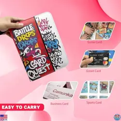 Vibrant Graffiti 400-Card Binder - 4-Pocket Trading Card Holder with Zipper & - Image 5