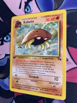 KABUTO - 50/62 - 1st Edition Fossil - Common - Pokemon Card - NM/MINT - Image 3