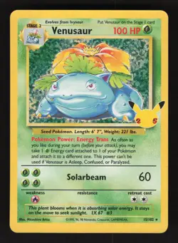 Venusaur 15/102 Pokemon Celebrations Classic Collection Holo Card - Image 1