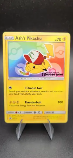 Pokemon Ash’s Pikachu TCG SM108 Promo Card "I Choose You" Sealed TCG - NM - Image 1