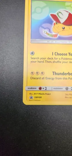 Pokemon Ash’s Pikachu TCG SM108 Promo Card "I Choose You" Sealed TCG - NM - Image 5