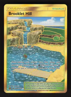Brooklet Hill SV88/SV94 Pokemon Hidden Fates Trainer Stadium Holo Full Art Card - Image 1