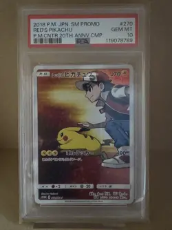 Red's Pikachu PSA 10 Promo Card #270 2018 Japanese Pokemon - Image 1