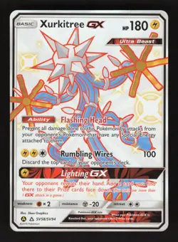 Xurkitree GX SV58/SV94 Pokemon Hidden Fates Holo Full Art Card - Image 1