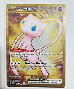 Pokemon TCG - Mew 205/165 Scarlet & Violet 151 Gold UPC Promo Metal Card NM - Image 1