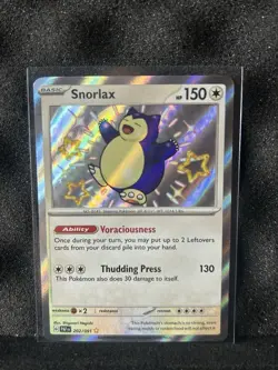 Pokemon Snorlax TCG Baby Shiny Holo Card 202/091 Paldean Fates Near mint! - Image 1