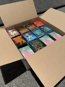 Pokemon ETB Card Sleeves 82 Packs - LOT Plus Extras! Large Flat Rate Box Full - Image 2
