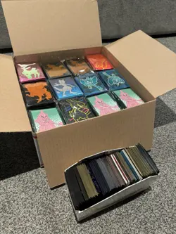 Pokemon ETB Card Sleeves 82 Packs - LOT Plus Extras! Large Flat Rate Box Full - Image 3
