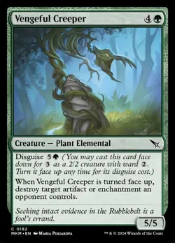 Vengeful Creeper 182 MKM MTG Green Plant Common Creature Disguise Poliakova EN - Image 1