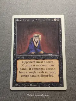 MTG Revised Edition Mind Twist Rare Magic The Gathering Free Shipping - Image 1