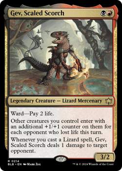 Gev, Scaled Scorch MTG EDH Commander Deck, Rakdos Lizard Outlaw Tribal! - Image 3