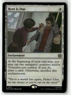 MTG Rent Is Due 0011 Foil R Marvel's Spider-Man NM SPM - Image 1