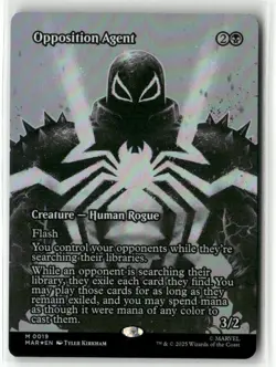 MTG Opposition Agent 0019 Foil (Borderless) M Marvel Universe Eternal-Legal NM M - Image 1