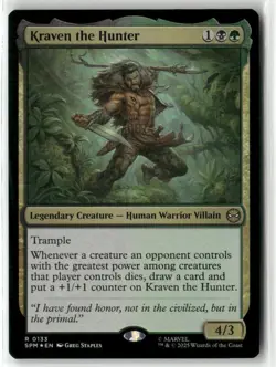 MTG Kraven the Hunter 0133 Foil Marvel's Spider-Man NM SPM - Image 1