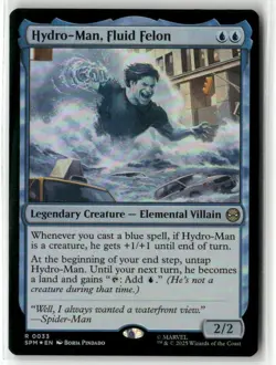 MTG Hydro-Man, Fluid Felon 0033 Foil R Marvel's Spider-Man NM SPM - Image 1