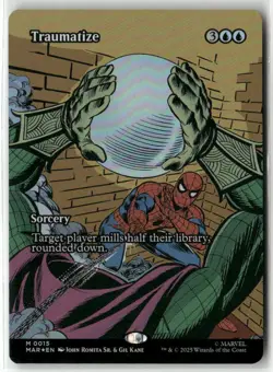 MTG Traumatize 0015 Foil (Borderless) M Marvel Universe Eternal-Legal NM MAR - Image 1