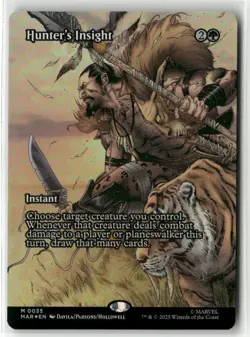 MTG Hunter's Insight 0035 Foil (Borderless) M Marvel Universe Eternal-Legal NM M - Image 1