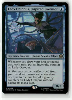 MTG Lady Octopus, Inspired Inventor 0035 Foil R Marvel's Spider-Man NM SPM - Image 1