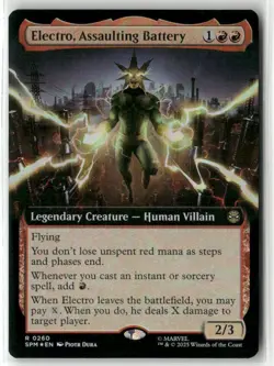 MTG Electro, Assaulting Battery 0260 Foil (Extended Art) R Marvel's Sider-Man NM - Image 1