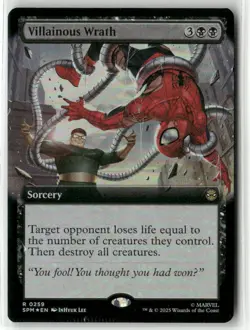 MTG Villainous Wrath 0259 Foil (Extended Art) R Marvel's Spider-Man NM SPM - Image 1