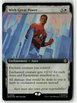 MTG With Great Power... 0248 Foil (Extended Art) R Marvel's Spider-Man NM SPM - Image 1