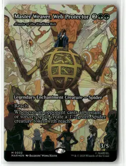 MTG Master Weaver, Web Protector - Arasta of the Endless Web Foil (Borderless) M - Image 1