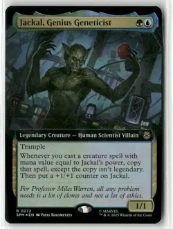 MTG Jackal, Genius Geneticist 0272 Foil (Extended Art) R Marvel's Spider-Man NM - Image 1