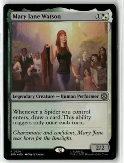 MTG Mary Jane Watson 0134 Foil R Marvel's Spider-Man NM SPM - Image 1