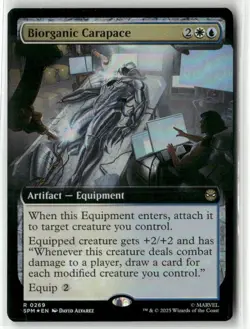 MTG Biorganic Carapace 0269 Foil (Extended Art) R Marvel's Spider-Man NM SPM - Image 1