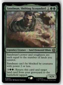 MTG Sandman, Shifting Scoundrel 0112 Foil R Marvel's Spider-Man NM SPM - Image 1