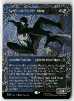 MTG Symbiote Spider-Man 0217 Foil (Borderless) R Marvel's Spider-Man NM SPM - Image 1