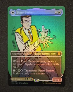 Peter Parker M 0232 (Borderless) MTG Magic: Marvel Spider-Man Foil - Image 1