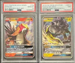 SEQUENTIAL PSA 10 ENTEI GX 10a PSA 9 RAIKOU GX BLACK STAR PROMO POKEMON MINT - Image 1