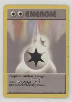 Double Colorless Energy German Pokemon Base Set #96 1999 - Image 1